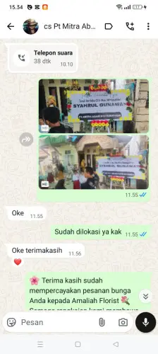 Testimonial Papan Bunga graha estetika