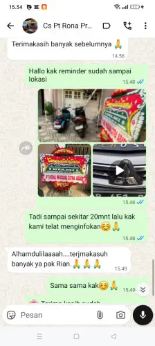 Testimonial Papan Bunga graha estetika